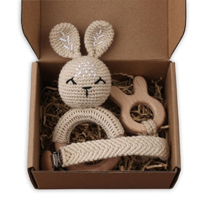 1Set Crochet Bunny Baby Teether