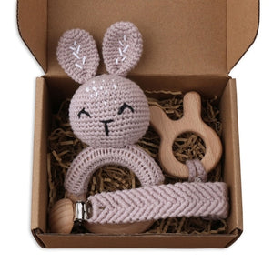 1Set Crochet Bunny Baby Teether