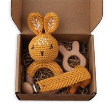 Load image into Gallery viewer, 1Set Crochet Bunny Baby Teether
