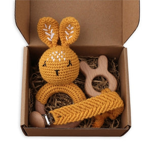 1Set Crochet Bunny Baby Teether