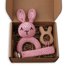 Load image into Gallery viewer, 1Set Crochet Bunny Baby Teether
