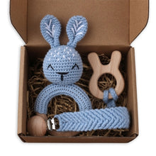 Load image into Gallery viewer, 1Set Crochet Bunny Baby Teether

