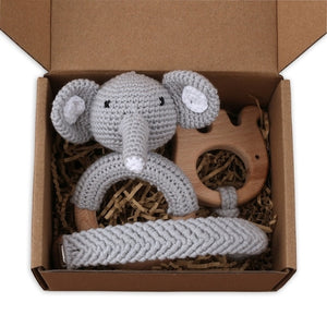 1Set Crochet Bunny Baby Teether