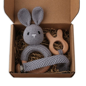 1Set Crochet Bunny Baby Teether