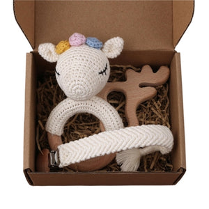 1Set Crochet Bunny Baby Teether