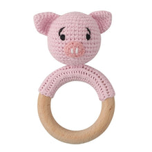 Load image into Gallery viewer, 1Set Crochet Bunny Baby Teether
