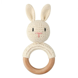 1Set Crochet Bunny Baby Teether