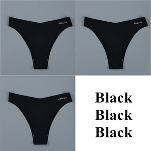 Ice Silk Women's Panties Set G String 3 pieces