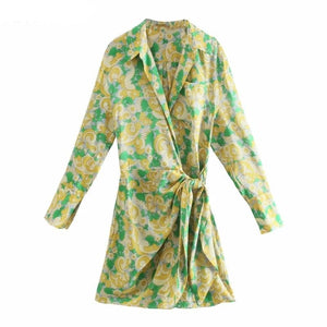 Vintage Chic Floral Print Casual Dress