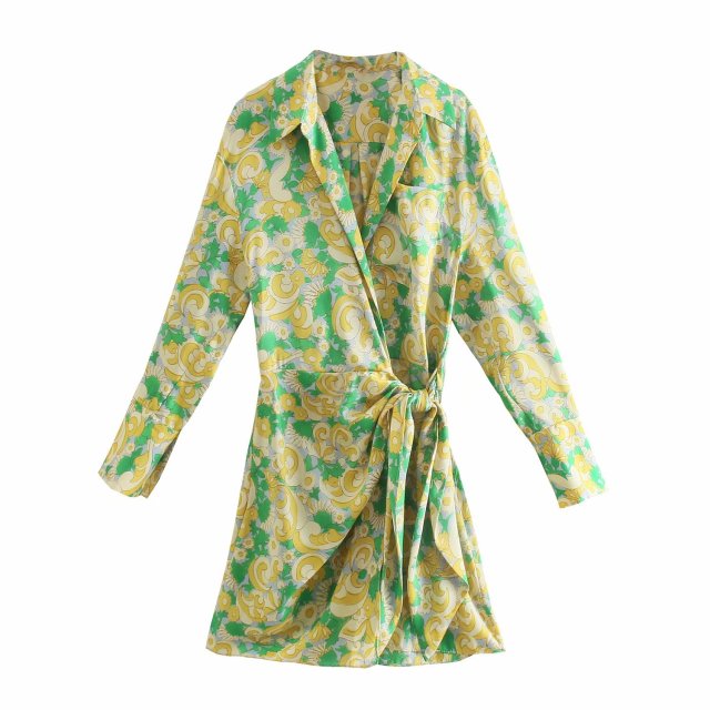 Vintage Chic Floral Print Casual Dress