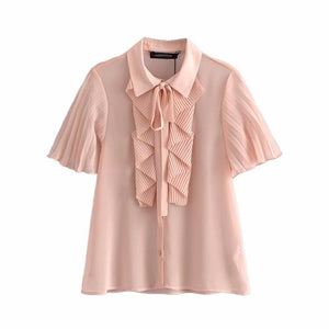 Cascading ruffle Boho Chic blouse