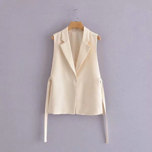 Fashion Boho style  One-Button Vest Vintage