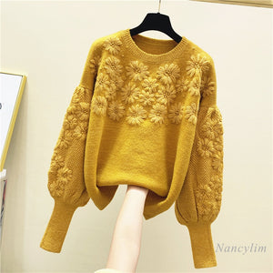 Yellow Flower Sweater