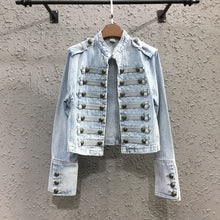 Load image into Gallery viewer, Designer Punk Motorcycle DeninJacket
