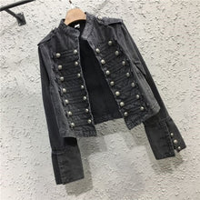 Load image into Gallery viewer, Designer Punk Motorcycle DeninJacket
