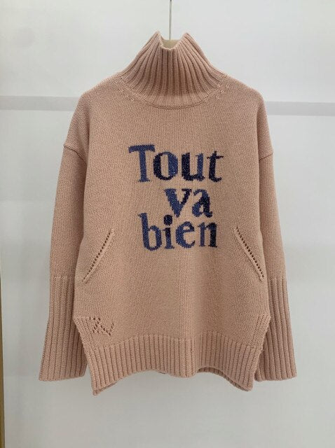 Fashion Sweater Turtleneck 100%