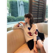 Load image into Gallery viewer, Designer Lips Love  Loose Sweater
