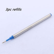 Load image into Gallery viewer, Metal Frosted Blue Rollerball Pen Rose Golden Ball Point
