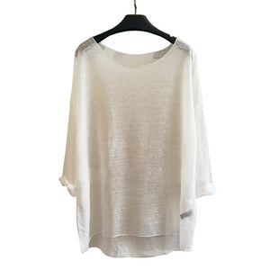 Anthrop Linen Cotton Loose Blouse