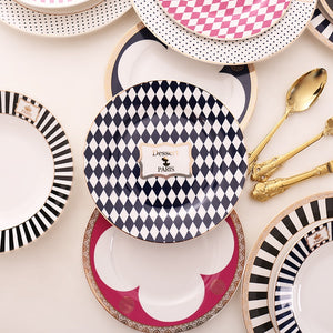 Luxury Lulus porcelain  Dinner Plate set 8
