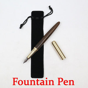 Luxury Gifts Wooden+Metal Ballpoint Pen & Fountain Pens 0.5MM Blue & Black ink For Office & School Writing Supplies Ball pen